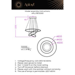 Подвесная люстра Aployt Janina APL.018.03.60