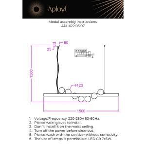 Подвесная люстра Aployt Kolombina APL.622.03.07