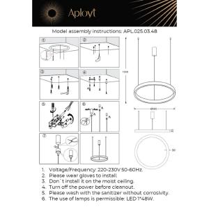 Подвесная люстра Aployt Nisia APL.025.03.48