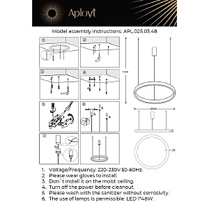 Подвесная люстра Aployt Nisia APL.025.03.48