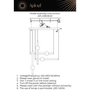 Подвесная люстра Aployt Zhozefin APL.038.06.50