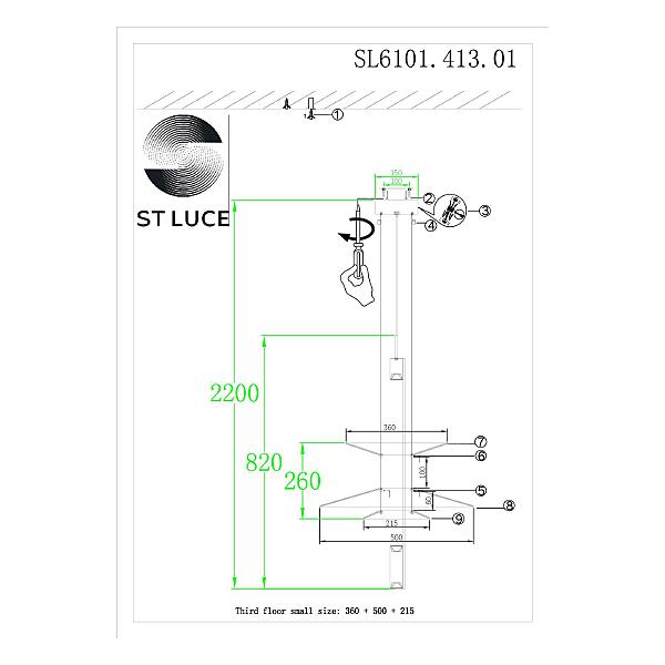 Подвесная люстра ST Luce Isola SL6101.413.01