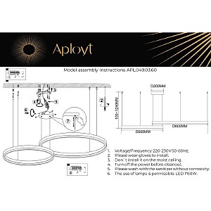 Подвесная люстра Aployt Armel APL.049.03.60