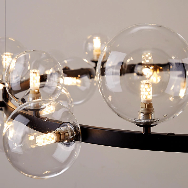 Подвесная люстра Delight Collection Art Deco Bubble 8828P/L black/clear
