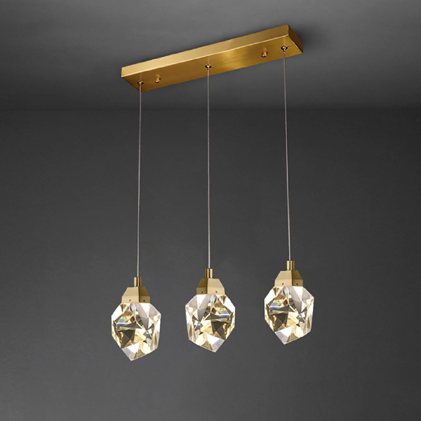 Светильник подвесной Delight Collection Crystal rock II 9701P/3L brass