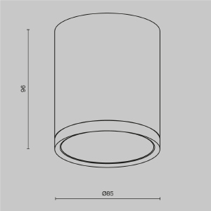 Накладной светильник Maytoni Hoop C086CM-GX53-MRD-WB