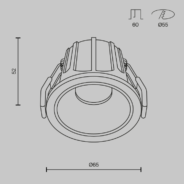 Встраиваемый светильник Maytoni Alfa Led DL043-01-10W4K-RD-WB
