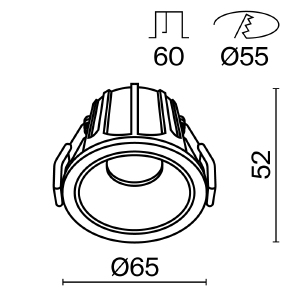 Встраиваемый светильник Maytoni Alfa Led DL043-01-10W4K-RD-WB