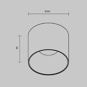 Накладной светильник Maytoni Alfa LED C064CL-01-15W4K-D-RD-B