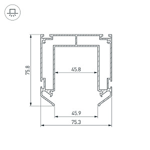 Профиль для шинопровода Arlight MAG-45 032752(2)