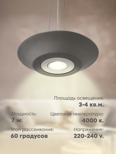 Светильник подвесной Мелодия Света Stone Light BL107-1P DGR 000040155