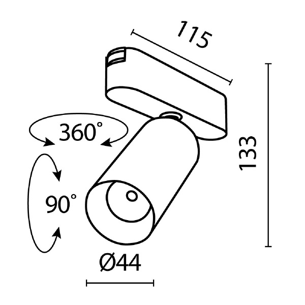 Трековый светильник Maytoni Focus Led Radity TR103-1-12W4K-M-B