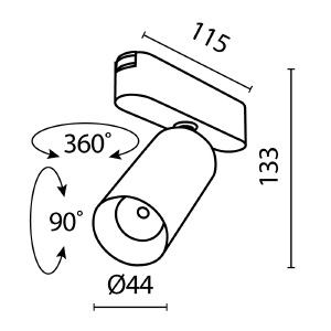 Трековый светильник Maytoni Focus Led Radity TR103-1-12W4K-M-B