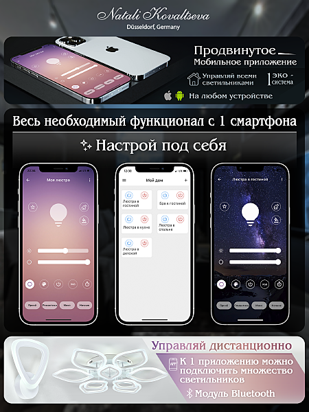 Потолочная люстра Natali Kovaltseva Cascade LED LAMPS 81158