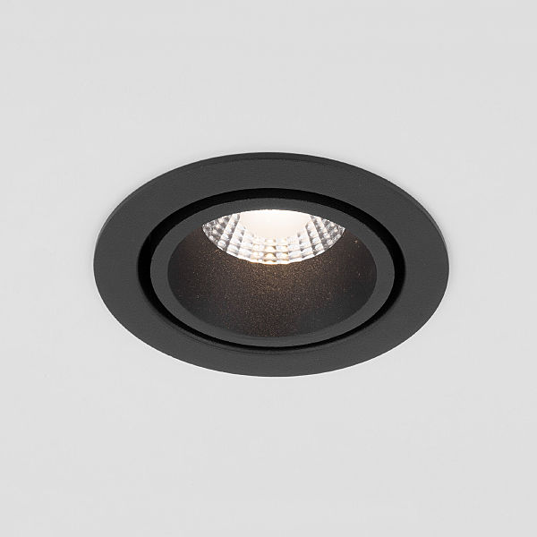 Встраиваемый светильник Elektrostandard Nulla 15267/LED 7W 3000K BK/BK черный/черный
