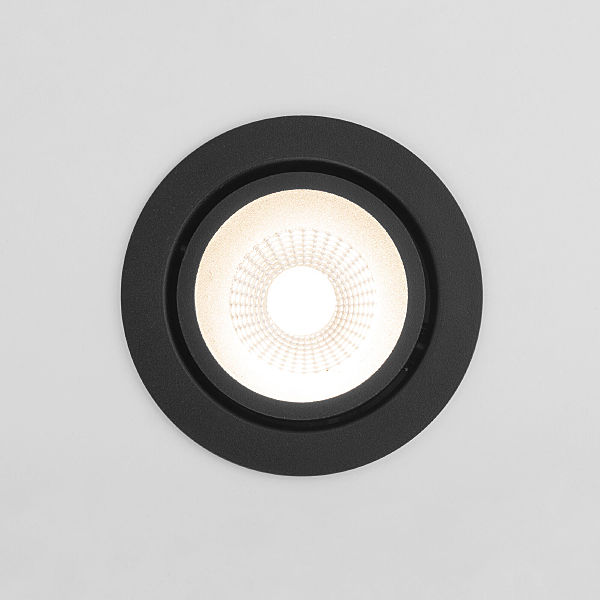 Встраиваемый светильник Elektrostandard Nulla 15267/LED 7W 3000K BK/BK черный/черный