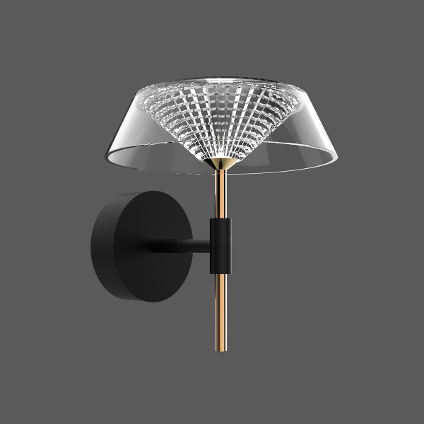 Настенное бра Delight Collection MD21001018 MB21001018-1A black/gold