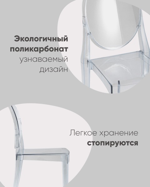 Обеденный стул Stool Group Victoria Ghost XH-8071 transp
