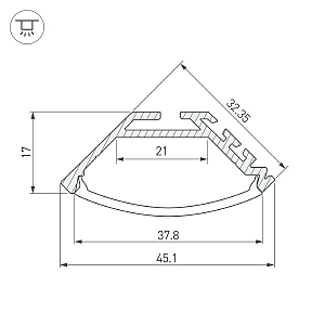 Профиль Arlight Klus-P45 020898