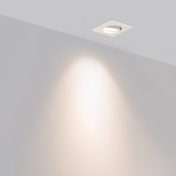 Врезной квадратный мебельный светильник Arlight Ltm 014925