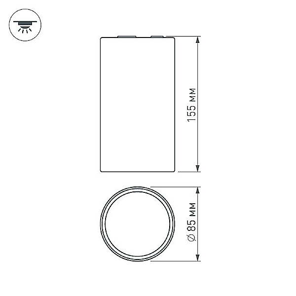 Корпус накладной с драйвером для светильника POLO Arlight Polo 020889