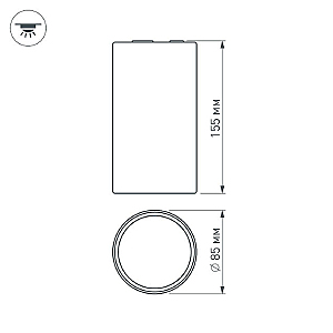 Корпус накладной с драйвером для светильника POLO Arlight Polo 020889