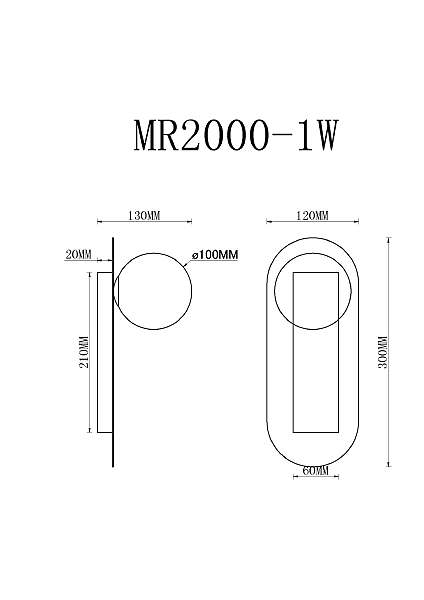 Настенное бра MyFar July MR2000-1W