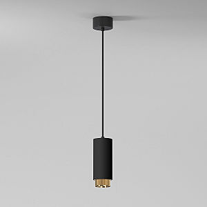 Светильник подвесной Elektrostandard Nubis 50122/1 GU10 чёрный/золото