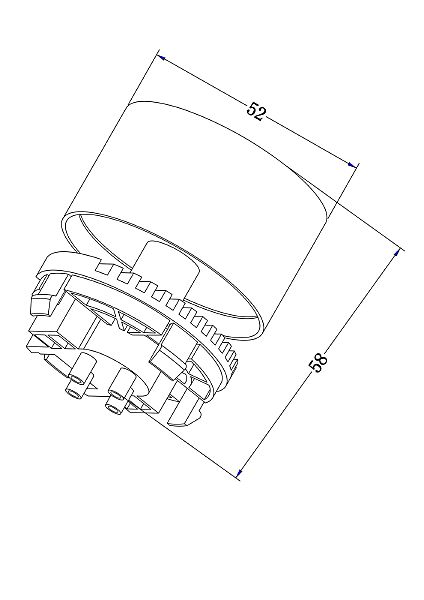 Аксессуар для потолочного светильника Maytoni Focus S C050CL-01B