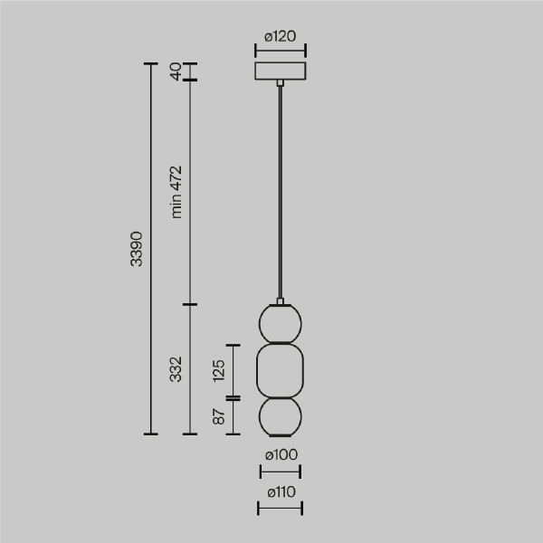 Светильник подвесной Maytoni Drop MOD273PL-L16G3K