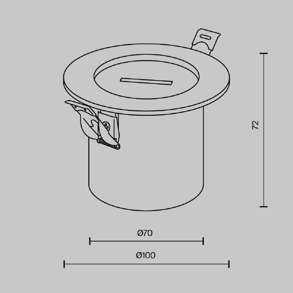 Потолочная чаша Parity встраиваемая с коннектором питания Maytoni Pendant system Parity TRA130RSC-2B