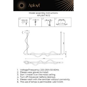 Подвесная люстра Aployt Adilin APL.647.16.12