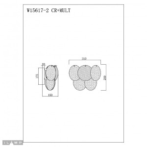 Настенное бра iLamp Rivoli W15617-2 CR+MULT