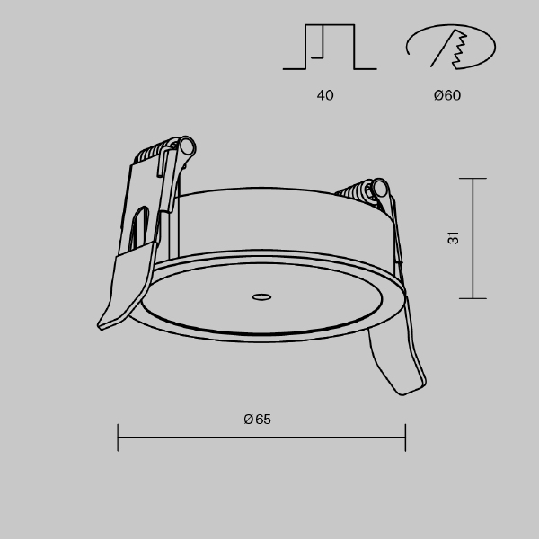 Основание для вывода провода подвесного светильника Maytoni Accessories for pendant PA001-RS-B