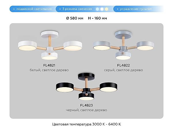 Потолочная люстра Ambrella LineTech FL4821