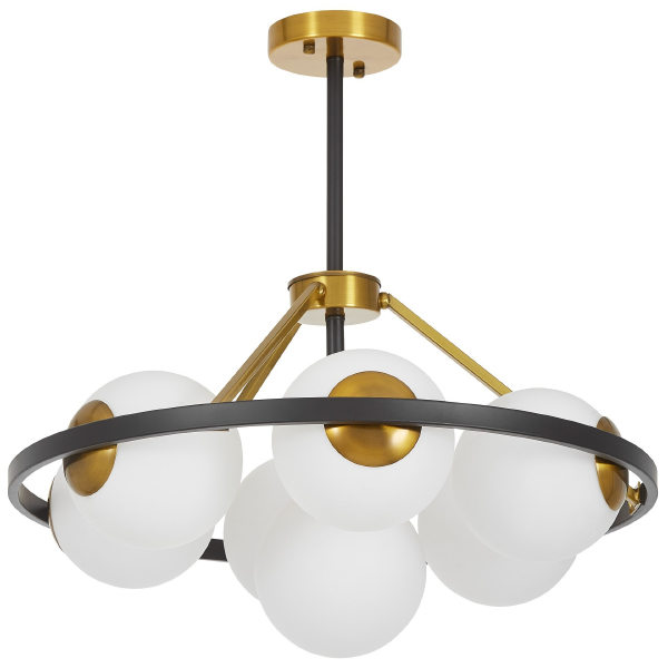 Потолочная люстра Lumina Deco Donzano LDP 8034-7 BK+WT
