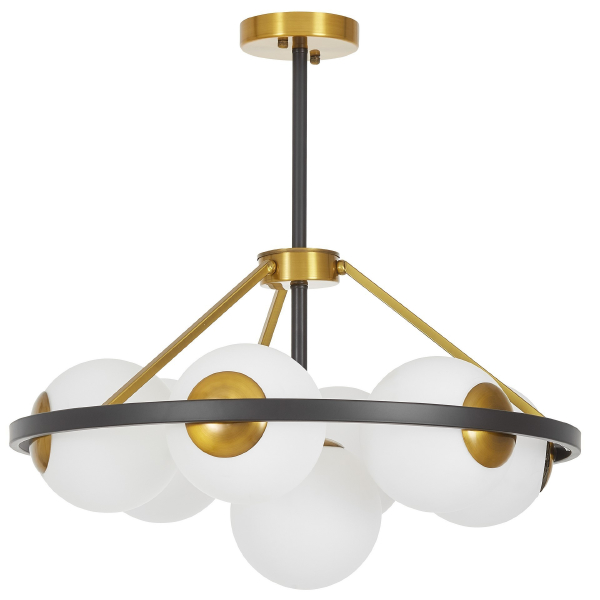 Потолочная люстра Lumina Deco Donzano LDP 8034-7 BK+WT