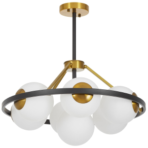 Потолочная люстра Lumina Deco Donzano LDP 8034-7 BK+WT