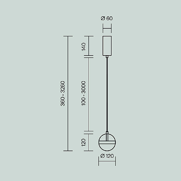 Светильник подвесной Maytoni Area MOD295PL-L20BS3K