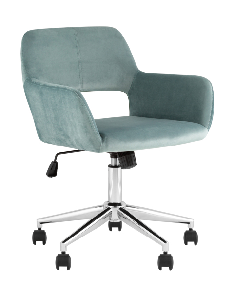 Кресло офисное Stool Group ROSS ROSS CHROME VELVET Olive 61