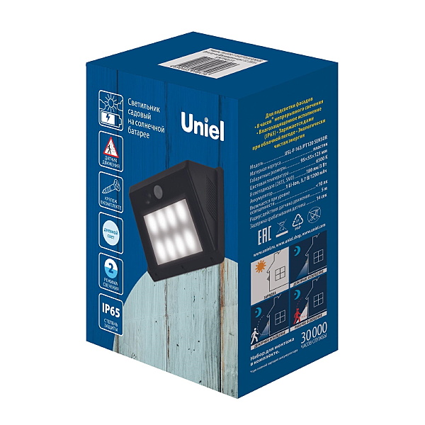 Уличный настенный светильник Uniel USL-F-163/PT120 SENSOR