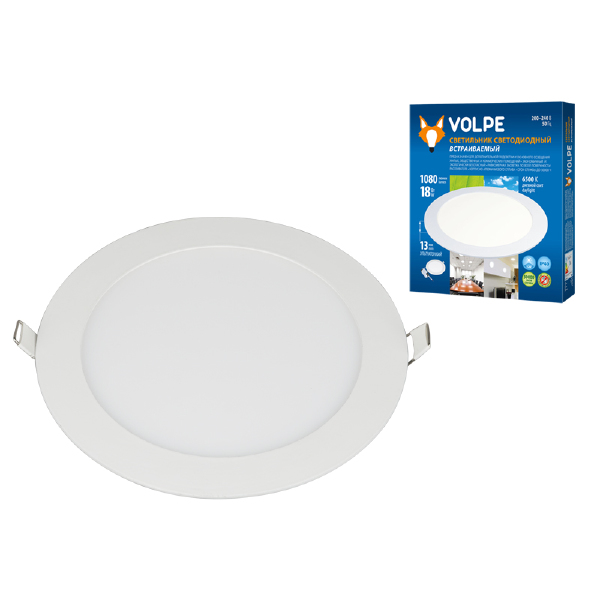 Встраиваемый светильник Volpe Ulp-q203 ULP-Q203 R225-18W/DW WHITE