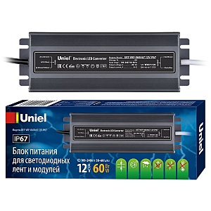 Драйвер для LED ленты Uniel UET-VAF-060A67 12V IP67