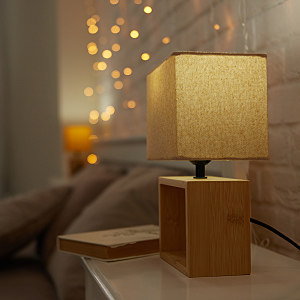 Настольная лампа Uniel UML-B401 E27 LIGHT GREY/WOOD