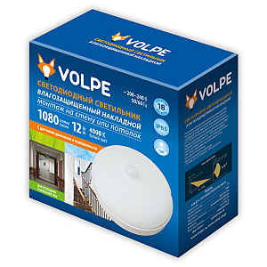 Светильник потолочный Volpe Ulw-q216 ULW-Q216 12W/4000К SENSOR IP65 WHITE