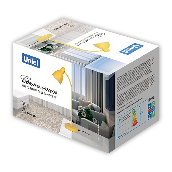 Настольная лампа Uniel UML-B701 E27 YELLOW