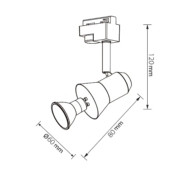 Трековый светильник Volpe Ubl-q323 UBL-Q323 GU10 NICKEL