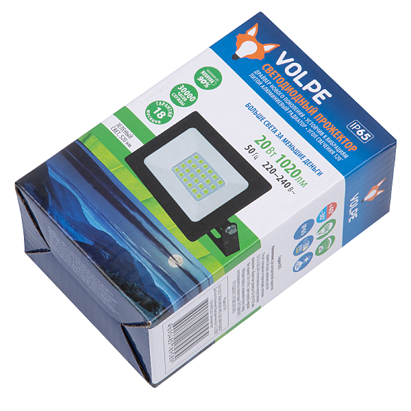 Прожектор уличный Volpe ULF-Q517 20W/GREEN IP65 220-240V BLACK