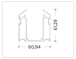 Корпус для накладного шинопровода в натяжной потолок Ambrella Magnetic 220V GL1013