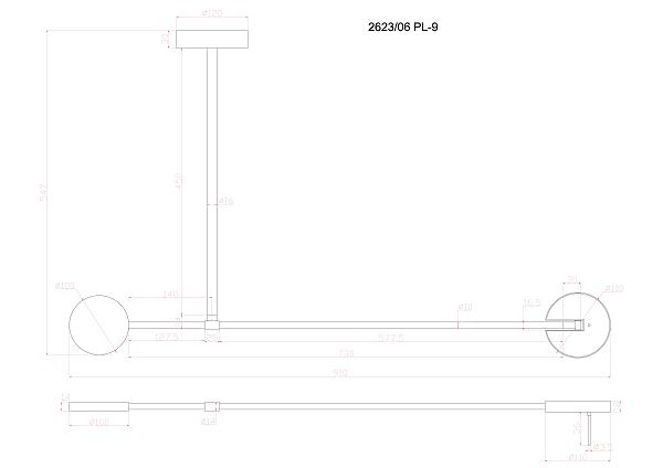 Светильник потолочный Divinare Malcone 2623/06 PL-9